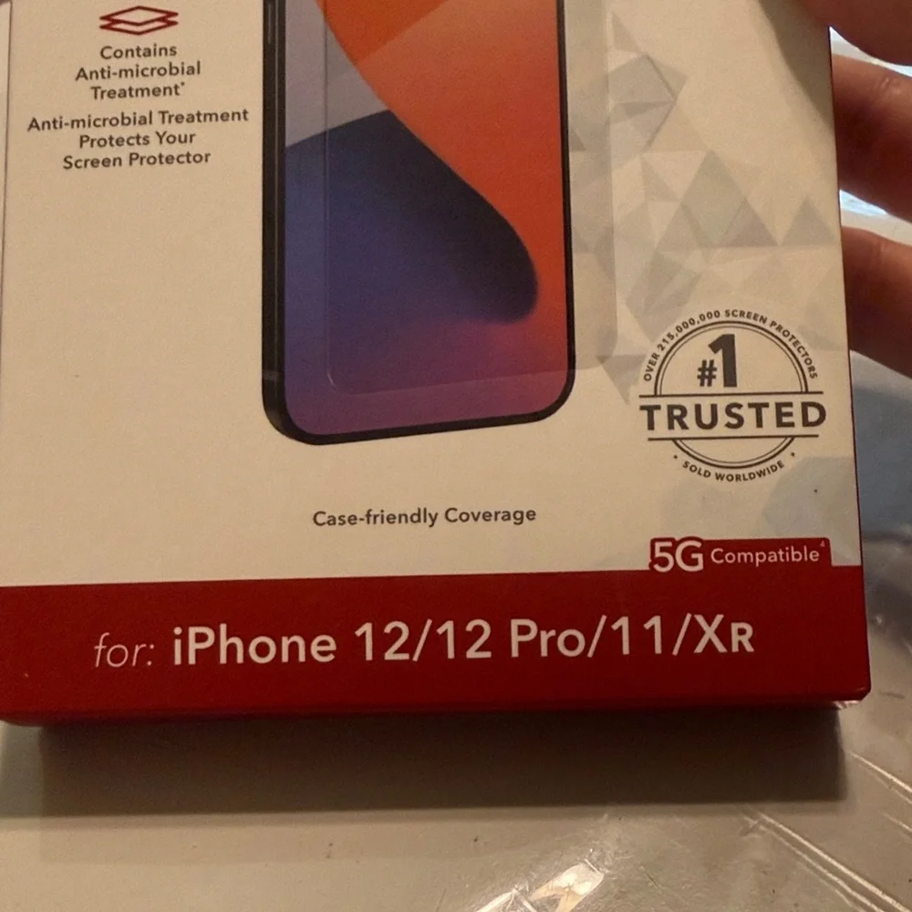 InvisibleShield Glass Elite+ Tempered Glass Screen Protector for iPhone (Black)